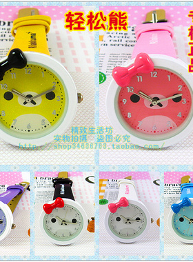 新款香港卡通蝴蝶结轻松熊系列手表儿童表果冻皮带表-447六色