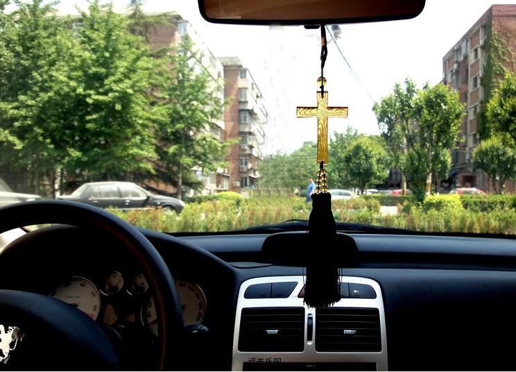 车载十字架车挂件古法琉璃