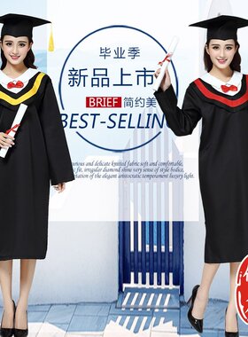 男女成人通用博士服学士服中小大学生毕业服合照礼服毕业摄像服装