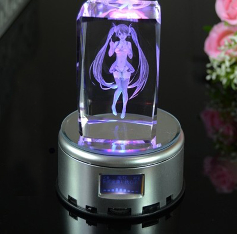 初音未来 美少女战士手办3d内雕水晶摆件diy家居摆放 diy礼品动漫