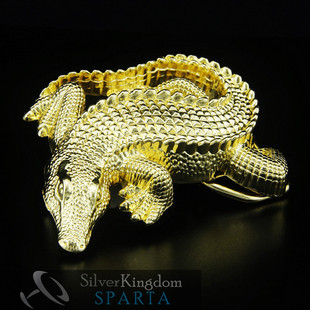 斯巴达 金色鳄鱼 3.8cm复古皮带扣头 男士腰带扣头裤带头 KT07