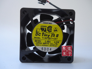 6025 047 12V 0.35A 散热风扇 原装 4.2W 日本精工TUDC12N7