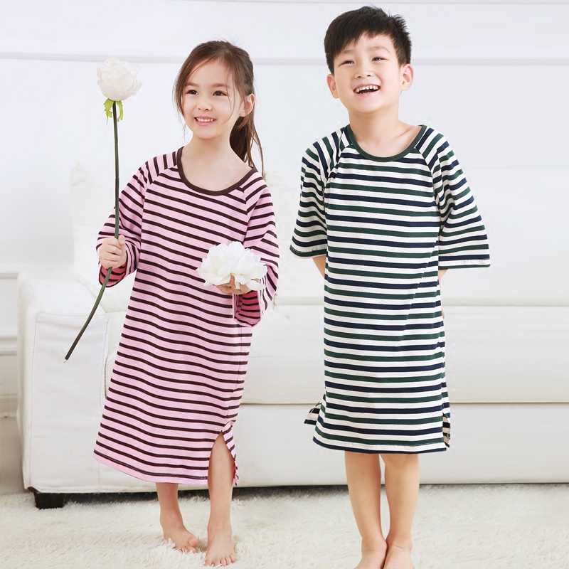 儿童睡袍女童睡裙长款中大男童睡衣宝宝家居服夏季空调服薄款小孩在类目 童装/婴儿装/亲子装, 儿童家居服, 家居袍/睡袍中 - 来自Buy2taobao.com提供专业的淘宝代购服务
