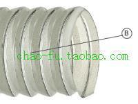 VL110系列半透明聚酯镀锌钢丝螺旋加强波纹伸缩柔软木工吸尘软管