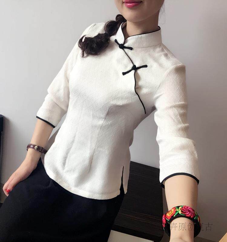 Summer and fall Self cultivation Chinese style cheongsam jacket Chinese style Improvement literature Retro frog Three Quarter Sleeve Tang costumein the Women's clothing/Boutique , Costume/National costume/Stage costumes , Costume/Chinese clothing , Jacket  category - from Buy2taobao.com to provide professional Taobao agent buy service