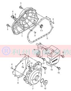 GW250离合器盖密封垫磁电机盖链轮盖速度传感器支架加油孔塞