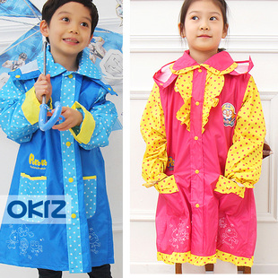 韩国进口 Pororo小企鹅 卡通儿童雨衣雨披男女童卡通雨衣 2色