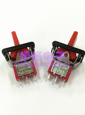 SH SALECOM台湾兴瀚进口钮子开关 T80-R R8016A 3脚3档双边复位