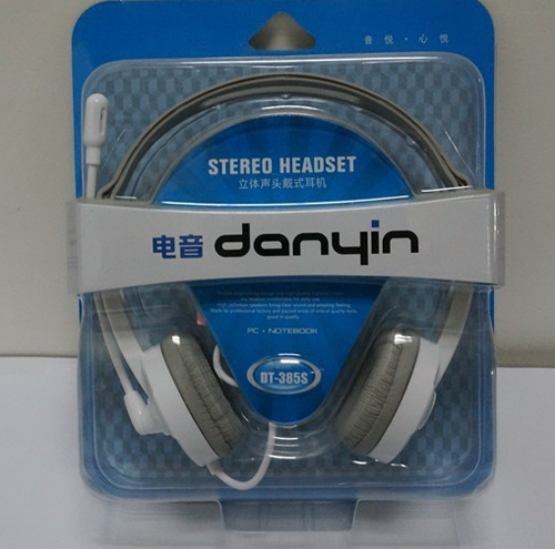 danyin/电音 DT-385S头戴式 YY语音聊天耳机双口时尚耳麦带麦克风