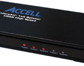 美国原装悦世 Accell HDMI一分四 UltraAV Mini 多媒体扩展器