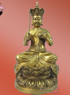 虚空藏菩萨纯铜质雕像属牛本命佛