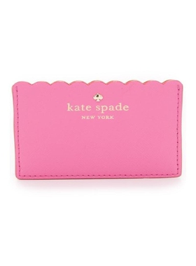 Kate Spade New York女皮卡包粉粉logo荷叶边潮美国直邮S4683P