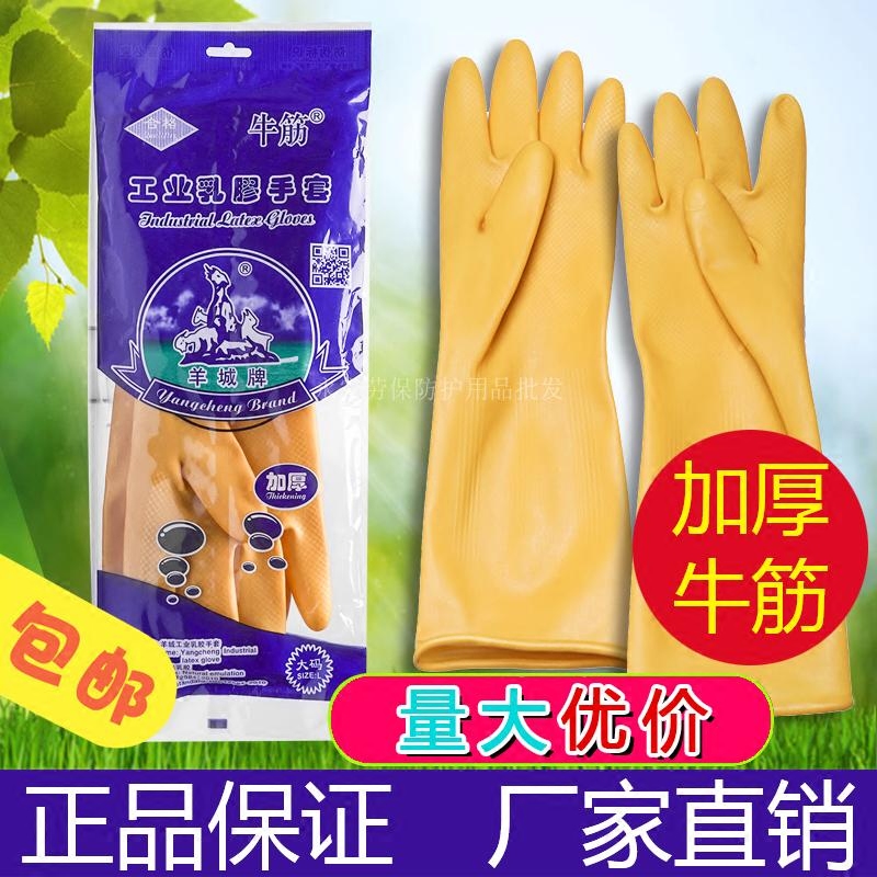 羊城牛筋橡胶手套乳胶洗碗胶皮