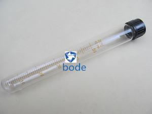 实验室用精品玻璃螺口塑料盖刻度试管50ml消解管耐高温试管
