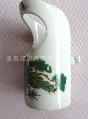 大欧鸟笼景德镇食罐防止鸟溅食水桶食罐三种型号贴花鹩哥八哥画眉