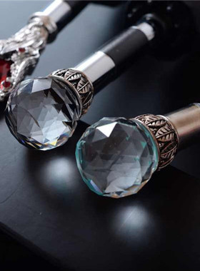 水晶球红宝石伞手柄小黑伞手柄雨伞手柄