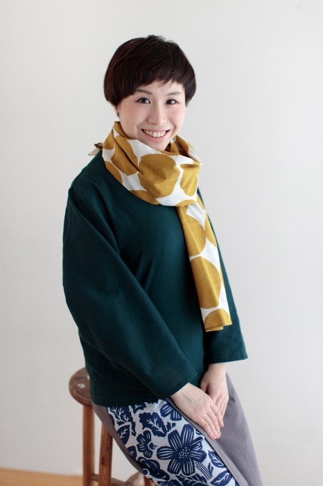 sousou代购日本京都设计师全棉花色长围巾伊勢木綿大波点