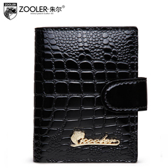 Jules new crocodile pattern Niu Pi Kabao ladies and men's short card buckle card holder card Pack