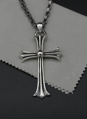 纯银十字架欧美饰品项链