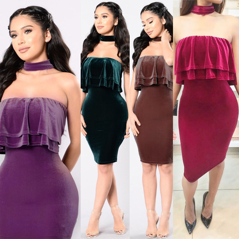 Sexy women Wrap chest club dress vestidos women summer dress