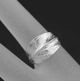 泰银 925纯银 手工 曼谷 正品原创设计幸运叶子好运活口戒指9-16#