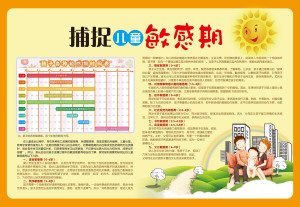 712海报印制展板写真喷绘贴纸578幼儿园扑捉儿童敏感期知识宣传