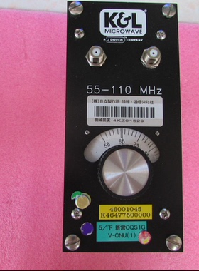 美国k&L 5BT-00293 55-110MHz 75欧姆 F头 CATV 可调带通滤波器