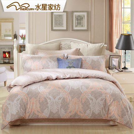 水星家纺全棉磨毛四件套简约北欧风加厚床品 赫罗纳 2017秋冬新品