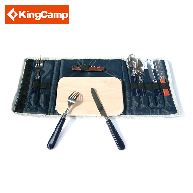 KingCamp 户外双人野餐夹野餐包 耐用超轻露营餐具套装2人 KG2706