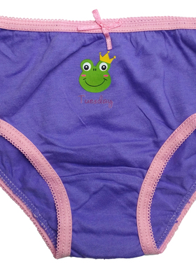 哟呼！PRIMARK*0-5岁女童瘦款紫色青蛙薄全棉三角短裤内裤
