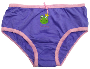哟呼！PRIMARK*0-5岁女童瘦款紫色青蛙薄全棉三角短裤内裤