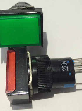 AD16 LA139 16mm矩形带灯按钮开关 自锁带灯按钮 LAS1-AJ-11ZD