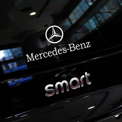 临捷奔驰适用于smart个性贴纸汽车贴纸反光后挡贴奔驰侧门反光车