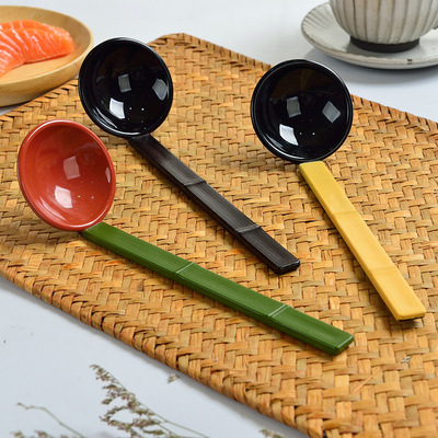 日式汤勺勺子密胺饭勺创意带勾