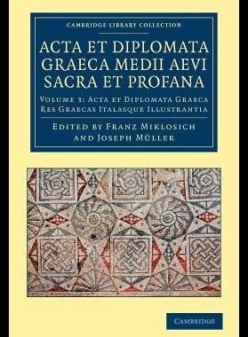 【预售】ACTA Et Diplomata Graeca Medii Aevi Sa