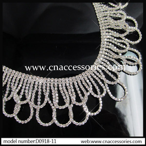 巴黎繁星钻链 高档婚纱礼服流苏饰品diy发饰爪链辅料配件靴子围边