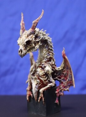 wf2017 冬会场限定 gk白模手办 骷颅竜龙 骨头 化石 枯竜