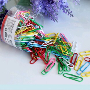 得力办公文具用品0038迷你彩色回形针金属分类创意曲别针160枚 盒