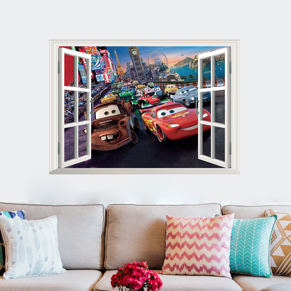 卡通動漫3D立體牆貼畫貼紙兒童小男孩臥室床頭幼兒園汽車 假窗戶在類目 家居飾品, 貼飾, 牆貼中 - 來自Buy2taobao.com提供專業的淘寶代購服務