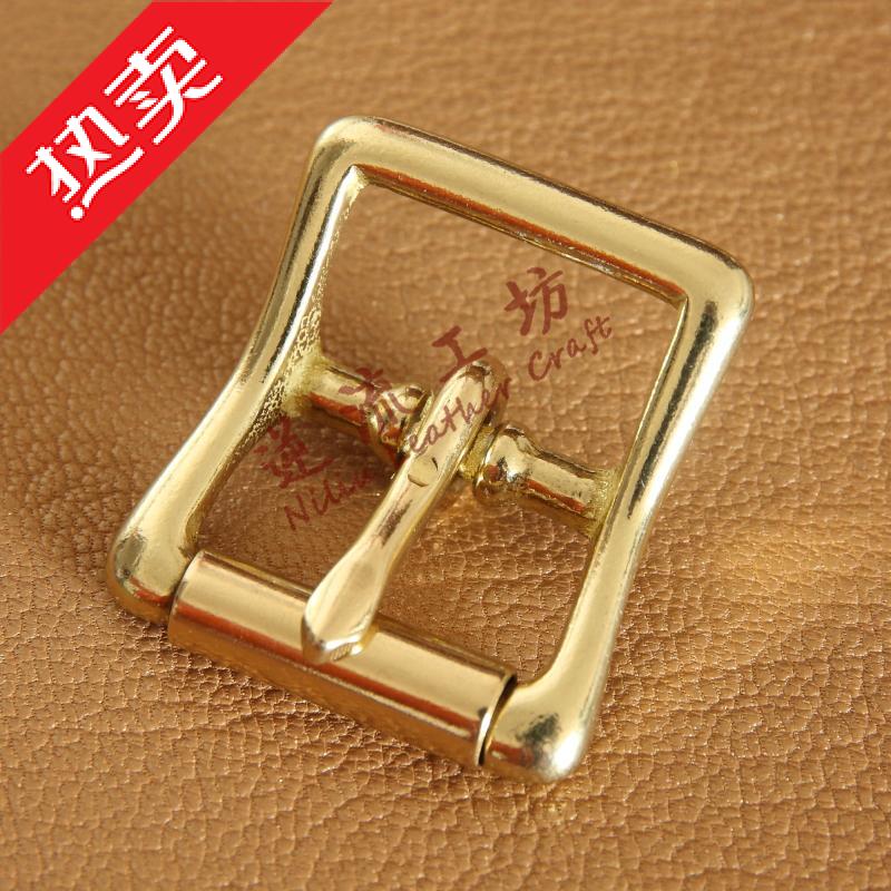 黄铜日字扣滚筒针扣包带调节扣纯铜手工皮具箱包五金配件铜本色