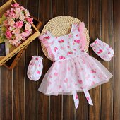 婴儿女童无袖 防水罩衣公主裙围裙儿童纯棉反穿衣宝宝卡通吃饭衣