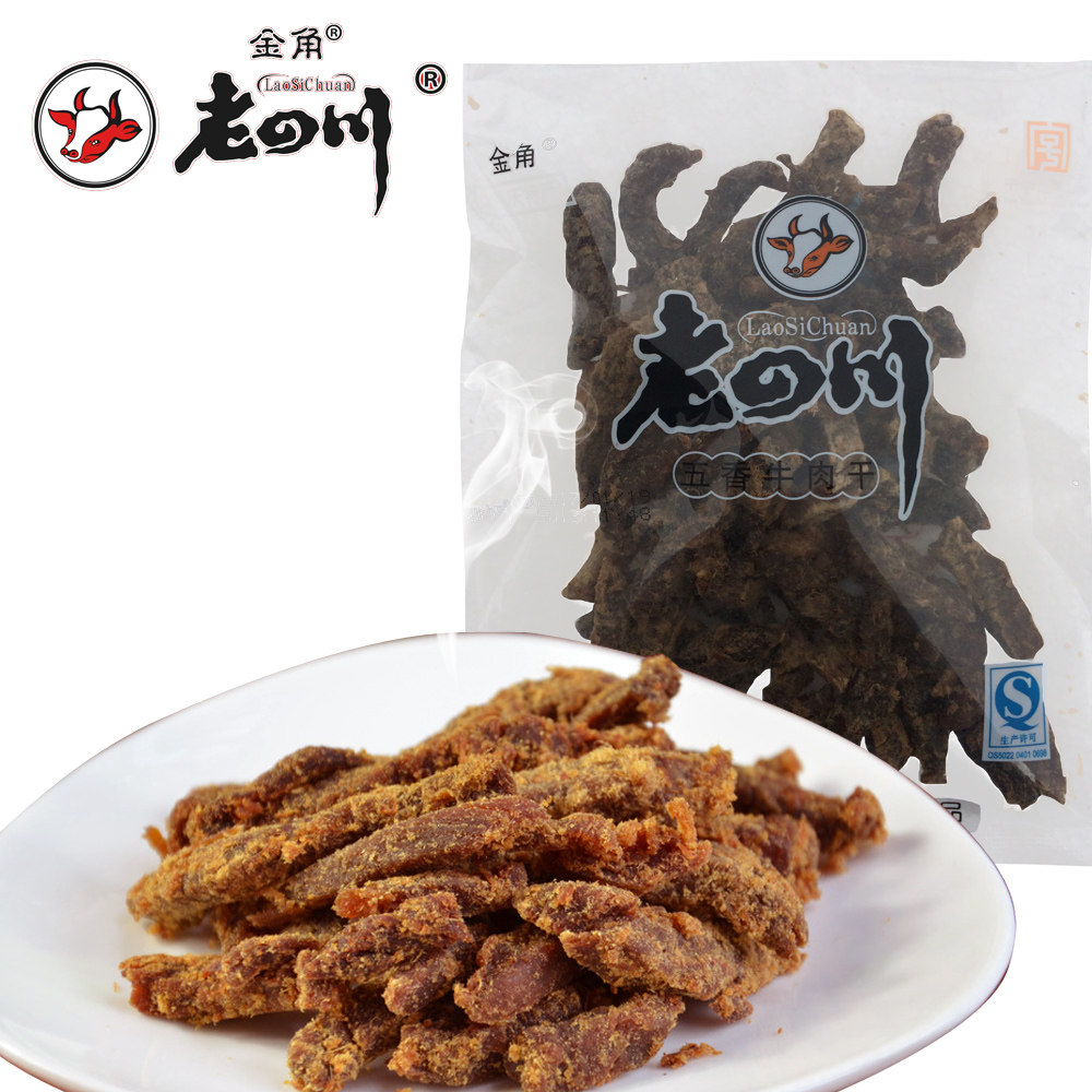 3袋包邮 重庆金角牛肉干 老四川五香/ 香辣牛肉干 125克在类目 零食/坚果/特产, 牛肉干/猪肉脯/卤味零食, 牛肉类中 - 来自Buy2taobao.com提供专业的淘宝代购服务