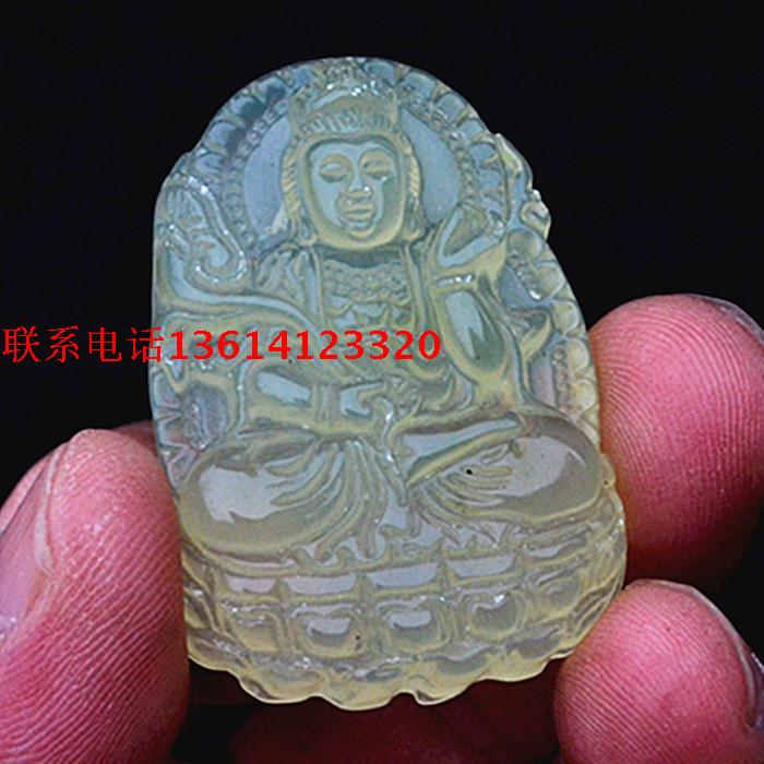 岫玉观音吊坠/黄金玉挂件男士爱.配送挂绳优惠价