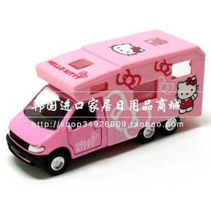 韩国正版HelloKitty儿童回力玩具车金属车身救护车巴士房车野营车