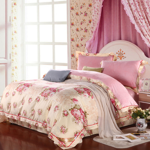 冬季保暖珊瑚绒四件套升级水晶绒海藻绒被套床单四件套特价清仓