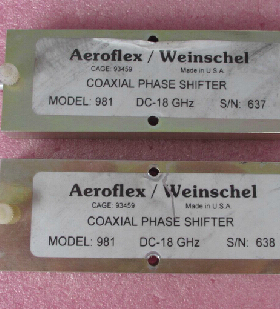 981 Aeroflex/Weinschel 981 DC-18GHz 1350度射频微波可变移相器