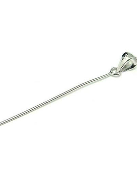 DIY925纯银配件 瓜子扣长针扣 吊坠扣 银扣 专用歪孔斜孔吊坠扣