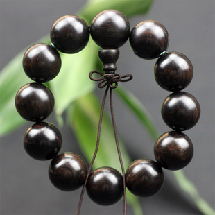 特价包邮天然东非黑黄檀紫光檀乌木手串20mm原木男款手串