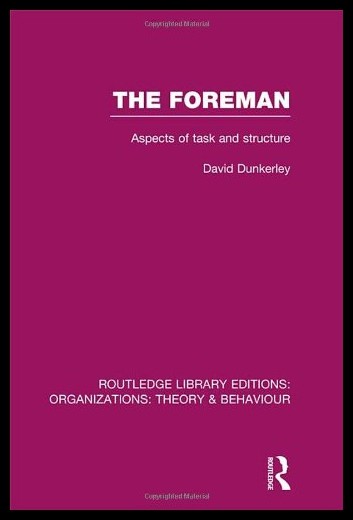 【预售】the foreman (rle: organizations): aspects of task