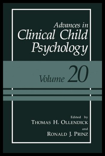 【预售】Advances in Clinical Child Psychology: Volume 20